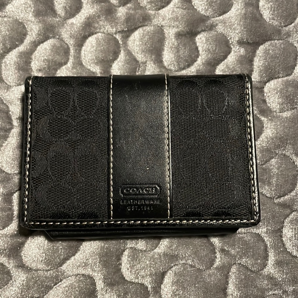 Black Coach Card Wallet